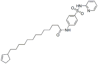 CAS 登录号：6309-02-0， 13-(1-环戊-2-烯基)-N-[4-(吡啶-2-基氨基磺酰基)苯基]十三烷酰胺