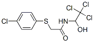 CAS 登录号:6310-28-7, 2-(4-氯苯基)硫基-N-(2,2,2-三氯-1-羟基-乙基)乙酰胺