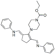 CAS#: 63149-38-2, 4-[5-[(Phenylamino)Methylene]-2-[(Phenylimino)Methyl]-1-Cyclopenten-1-Yl]-1-Piperazinecarboxylic Acid Ethyl Ester