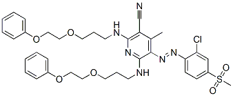 CAS#: 63281-10-7, 5-[[2-Chloro-4-(Methylsulphonyl)Phenyl]Azo]-4-Methyl-2,6-Bis[[3-(2-Phenoxyethoxy)Propyl]Amino]Nicotinonitrile