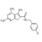 CAS#: 633283-39-3, 3-Amino-N-(4-chlorobenzyl)-4,6-dimethylthieno[2,3-b]pyridine-2-carboxamide