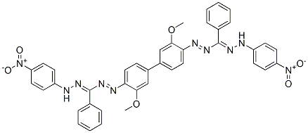 CAS#: 63469-14-7, 5,5'-(3,3'-Dimethoxy(1,1'-Biphenyl)-4,4'-Diyl)Bis(1-(4-Nitrophenyl)-3-Phenylformazan)