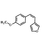 CAS 登录号：635678-36-3， 3-[(Z)-2-(4-甲氧基苯基)乙烯基]呋喃