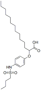 CAS 登录号：63573-57-9， 2-[4-[(丁基磺酰基)氨基]苯氧基]十四烷酸