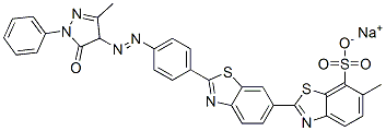 CAS#: 6359-80-4, Sodium 2'-[4-[(4,5-Dihydro-3-Methyl-5-Oxo-1-Phenyl-1H-Pyrazol-4-Yl)Azo]Phenyl]-6-Methyl[2,6'-Bibenzothiazole]-7-Sulphonate