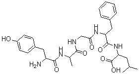 CAS 登录号：63631-40-3， L-酪氨酰-D-丙氨酰甘氨酰-L-苯丙氨酰-D-亮氨酸