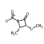 CAS 登录号：636563-99-0， (3R,4S)-3-甲氧基-4-甲基-1-硝基-2-氮杂环丁酮