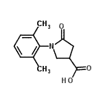 CAS 登录号：63674-48-6， 1-(2,6-二甲基苯基)-5-氧代-3-吡咯烷羧酸
