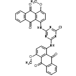 CAS#: 6370-81-6, 1,1'-[(6-Chloro-1,3,5-Triazine-2,4-Diyl)Diimino]Bis(4-Methoxy-9,10-Anthraquinone)