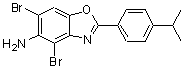 CAS 登录号：637302-99-9， 4,6-二溴-2-(4-异丙基苯基)-1,3-苯并恶唑-5-胺