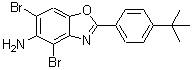CAS#: 637303-01-6, 4,6-Dibromo-2-[4-(2-methyl-2-propanyl)phenyl]-1,3-benzoxazol-5-amine