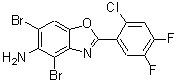 CAS#: 637303-09-4, 4,6-Dibromo-2-(2-chloro-4,5-difluorophenyl)-1,3-benzoxazol-5-amine