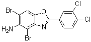 CAS#: 637303-13-0, 4,6-Dibromo-2-(3,4-dichlorophenyl)-1,3-benzoxazol-5-amine