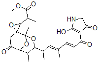 CAS 登录号：63748-09-4， 3-[6-(2,5-二氢-4-羟基-2-氧代-1H-吡咯-3-基)-1,3-二甲基-6-氧代己-2,4-二烯基]-alpha,1,4-三甲基-6-氧代螺[2,9-二氧杂双环[3.3.1]壬烷-8,2'-环氧乙烷]-3'-乙酸甲酯