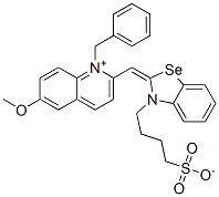 CAS#: 63815-75-8, 1-Benzyl-6-Methoxy-2-[[3-(4-Sulphonatobutyl)-3H-Benzoselenazol-2-Ylidene]Methyl]Quinolinium