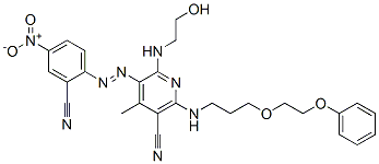 CAS#: 63833-78-3, 5-[(2-Cyano-4-Nitrophenyl)Azo]-6-[(2-Hydroxyethyl)Amino]-4-Methyl-2-[[3-(2-Phenoxyethoxy)Propyl]Amino]Nicotinonitrile