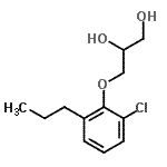 CAS 登录号：63834-71-9， 3-(2-氯-6-丙基苯氧基)-1,2-丙烷二醇