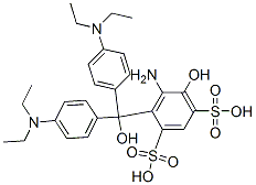 CAS#: 6387-34-4, 5-Amino-4-(Bis(4-(Diethylamino)Phenyl)(Hydroxy)Methyl)-6-Hydroxybenzene-1,3-Disulfonic Acid