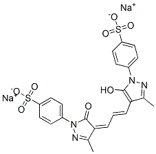 CAS#: 63870-34-8, Disodium 4-[4,5-Dihydro-4-[3-[5-Hydroxy-3-Methyl-1-(4-Sulphonatophenyl)-1H-Pyrazol-4-Yl]Allylidene]-3-Methyl-5-Oxo-1H-Pyrazol-1-Yl]Benzenesulphonate