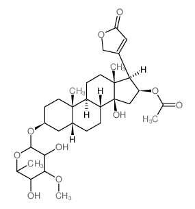 CAS#: 639-01-0, 16beta-Acetoxy-3beta-[(6-Deoxy-3-O-Methyl-alpha-L-Mannopyranosyl)Oxy]-14-Hydroxy-5beta-Card-20(22)-Enolide