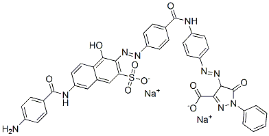 CAS#: 6391-23-7, Disodium 4-[[4-[[4-[[6-[(4-Aminobenzoyl)Amino]-1-Hydroxy-3-Sulphonato-2-Naphthyl]Azo]Benzoyl]Amino]Phenyl]Azo]-4,5-Dihydro-5-Oxo-1-Phenyl-1H-Pyrazole-3-Carboxylate