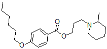CAS 登录号：63916-83-6， 3-(2-甲基哌啶基)丙基 4-己氧基苯甲酸酯
