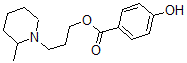 CAS 登录号:63916-87-0, 3-(2-甲基哌啶基)丙基 4-羟基苯甲酸酯