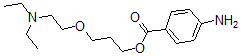 CAS 登录号：63917-76-0， 3-[beta-(二乙基氨基)乙氧基]丙基 4-氨基苯甲酸酯