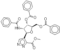 CAS#: 640725-69-5, (1S)-1,4-Anhydro-3,5-di-O-benzoyl-2-(benzoylamino)-2-deoxy-1-[3-(methoxycarbonyl)-1H-pyrazol-4-yl]-D-ribitol