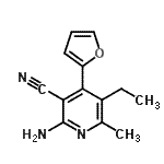 CAS#: 640757-13-7, 2-Amino-5-ethyl-4-(2-furyl)-6-methylnicotinonitrile