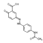 CAS 登录号：6408-39-5， (3E)-3-[(4-乙酰氨基苯基)亚肼基]-6-氧代-1,4-环己二烯-1-羧酸