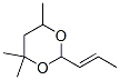 CAS 登录号：6413-74-7， 4,4,6-三甲基-2-(1-丙烯基)-1,3-二恶烷