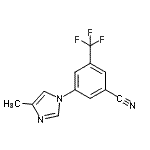 CAS 登录号:641571-12-2, 3-(4-甲基-1H-咪唑-1-基)-5-(三氟甲基)苯甲腈