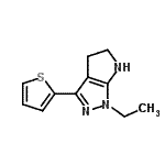 CAS#: 641584-69-2, 1-Ethyl-3-(2-thienyl)-1,4,5,6-tetrahydropyrrolo[2,3-c]pyrazole
