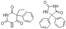 CAS 登录号:64217-16-9, 5,5-二苯基咪唑烷-2,4-二酮 5-乙基-5-苯基嘧啶-2,4,6(1H,3H,5H)-三酮混合物