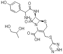 CAS 登录号：64217-62-5， 头孢曲秦与丙二醇的化合物