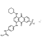 CAS#: 6424-94-8, Sodium 8-[(4-Acetamidophenyl)Amino]-5-(Cyclohexylamino)-9,10-Dioxo-9,10-Dihydro-2-Anthracenesulfonate