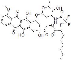 CAS#: 64376-45-0, Trifluoroacetyladriamycin-14-Octanoate