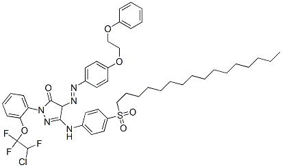 CAS#: 64485-21-8, 2-[2-(2-Chloro-1,1,2-Trifluoroethoxy)Phenyl]-5-[[4-(Hexadecylsulphonyl)Phenyl]Amino]-2,4-Dihydro-4-[[4-(2-Phenoxyethoxy)Phenyl]Azo]-3H-Pyrazol-3-One