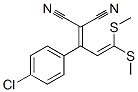 CAS 登录号:64573-35-9, 2-(4-氯苯基)-4,4-二(甲硫基)-1,3-丁二烯-1,1-二甲腈