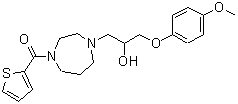CAS#: 646455-98-3, {4-[2-Hydroxy-3-(4-methoxyphenoxy)propyl]-1,4-diazepan-1-yl}(2-thienyl)methanone