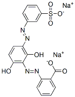 CAS#: 64683-38-1, Disodium 2-[[2,6-Dihydroxy-3-[(3-Sulphonatophenyl)Azo]Phenyl]Azo]Benzoate