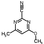 CAS#: 64929-17-5, 4-Methoxy-6-methyl-2-pyrimidinecarbonitrile