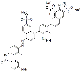 CAS#: 65000-30-8, Trisodium 7-[4-[4-[4-[(4-Aminobenzoyl)Amino]-2-Methyl-Phenyl]Diazenyl- 7-Sulfonato-Naphthalen-1-Yl]Diazenyl-2-Methyl-Phenyl]Diazenylnaphthalene-1,3-Disulfonate