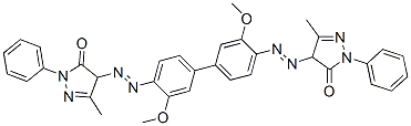 CAS#: 6505-29-9, 4,4'-[(3,3'-Dimethoxy[1,1'-Biphenyl]-4,4'-Diyl)Bis(Azo)]Bis[2,4-Dihydro-5-Methyl-2-Phenyl-3H-Pyrazol-3-One]