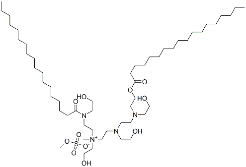 CAS 登录号：65060-04-0， N-(2-羟基乙基)-N-[2-[(2-羟基乙基)[2-[(2-羟基乙基)[2-[(1-氧代十八烷基)氧基]乙基]氨基]乙基]氨基]乙基]-2-[(2-羟基乙基)(1-氧代十八烷基)氨基]-N-甲基-乙铵硫酸甲酯盐
