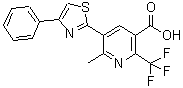 CAS#: 651004-85-2, 6-Methyl-5-(4-phenyl-1,3-thiazol-2-yl)-2-(trifluoromethyl)nicotinic acid