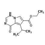 CAS#: 651744-40-0, Ethyl 5-isopropyl-4-oxo-3,4-dihydropyrrolo[2,1-f][1,2,4]triazine-6-carboxylate