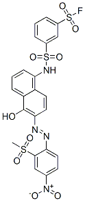 CAS#: 65208-24-4, 3-[[[5-Hydroxy-6-[[2-(Methylsulphonyl)-4-Nitrophenyl]Azo]-1-Naphthyl]Amino]Sulphonyl]Benzenesulphonyl Fluoride