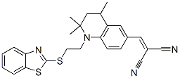 CAS#: 65208-30-2, [[1-[2-(2-Benzothiazolylthio)Ethyl]-1,2,3,4-Tetrahydro-2,2,4-Trimethylquinolin-6-Yl]Methylene]Malononitrile